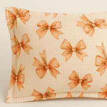 Double-Sided Children's Quilt Kit, 2 Pieces, Kids Characters Printed, Habitat Bedspread - Ruy băng cam - Xem 4