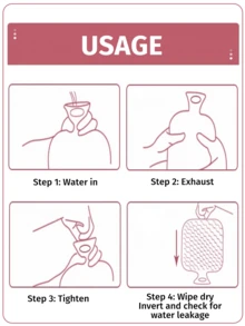 卡通毛绒注水热水袋可爱加厚暖手包注水热水袋，女士情人节生日礼物送给男朋友女朋友