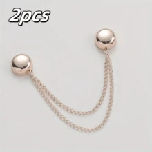 2/4/6/8/10pcs Multi-Functional Magnetic Clips, New Magnetic Clips, Strong Magnetic Scarf Clips With Chain, Shirt Clips, Fashion Accessories For Tightening T-Shirt Hem, Neckline Hem And Pant Hem, Halloween Decor