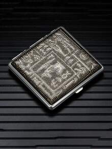 20 piezas Estuche de cigarrillos de metal con de patrón floral vintage