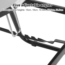 Lislark Klappbarer Laptop-Betttabletttisch, höhen- und winkelverstellbarer Laptop-Betttisch, Laptoptisch für Bett/Sofa/Sofasessel/Boden, Laptop - Aprikosenfarben - Übersicht 3