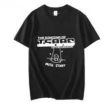 The Binding Of Isaac Aesthetic Clothing Men Oversized Tshirt Hip Hop Cotton Harajuku Korean Fashion Tees Short Sleeve Tops Y2k - màu đen - Xem 1