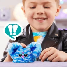 Hasbro Furby Furblets Ooh-Koo 迷你朋友，摇滚音乐，只会说 Furbish 语，男女通用电子毛绒玩具，互动宠物，蓝白配色，返校礼物，适合 6 岁及以上儿童 - OOH-KOO - 查看 4