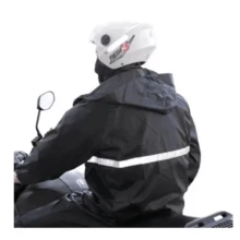 Raincoat Set Clothing For Motorcyclists And Cyclists Waterproof Pants And Jacket With Hood - 黑色 - 查看 3