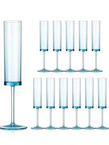 亚克力香槟杯，新娘派对酒杯，香槟杯，伴娘，新娘，不易碎香槟杯，可重复使用的香槟祝酒杯，优雅的塑料马提尼杯 - 完美适用于鸡尾酒、香槟和甜点 - 可重复使用，慕斯杯，适合婚礼、派对、酒吧、万圣节和圣诞节派对 - 彩色 - 查看 8