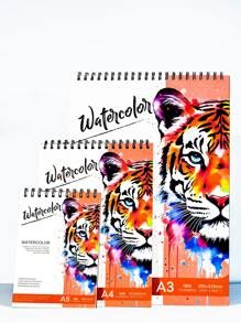 1 كتاب رسم بألوان مائية سميك عالي الجودة مجلد بغلاف حلزوني A3/A4/A5 يحتوي على 24 ورقة (88 رطل/180 جرام/م2) كتب ألوان مائية سميكة خاصة بالطلاب المبتدئين، كتب رسم وتلوين بالألوان المائية للرسم اليدوي، كتب رسم وتلوين للطلاب، ورق رسم وتلوين فني