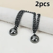 2/4/6/8/10pcs Multi-Functional Magnetic Clips, New Magnetic Clips, Strong Magnetic Scarf Clips With Chain, Shirt Clips, Fashion Accessories For Tightening T-Shirt Hem, Neckline Hem And Pant Hem, Halloween Decor