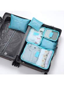 7pcs/6pcs/1pc Set Packing Cubes For Suitcases, Travel Luggage Packing Organizers, Shoe Bag, Clothing Underwear Bag, For Women & Man