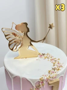 1PC Enchanted Fairy Cake Toppers Set – Whimsical Princess Acrylic Decor For Magical Weddings, Dreamy Birthdays & Spring Celebrations – Reusable Food-3D Toppers (Party Must-Have!) - Style a - View 7