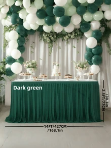 4pcs/1pc Pleated Solid Color Tableskirt, Suitable For Rectangular, Square, Round Tables, Ruffled Tablecloth, Wrinkle-Resistant And Easy To Clean, Applicable For Birthday Cake Table Decor, Banquet And Wedding Party, Bridal Shower, Various Party Celebrations