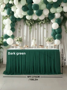 4pcs/1pc Pleated Solid Color Tableskirt, Suitable For Rectangular, Square, Round Tables, Ruffled Tablecloth, Wrinkle-Resistant And Easy To Clean, Applicable For Birthday Cake Table Decor, Banquet And Wedding Party, Bridal Shower, Various Party Celebrations