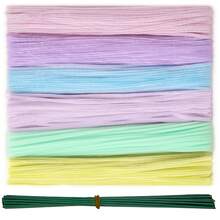 620 件套毛根工艺套装，莫奈花园色调，600 根毛根条，含 20 根花茎，毛根条毛根条，DIY 手工艺术项目、创意礼品包装、派对装饰等工艺用品，蓬松毛绒棒（莫奈花园色调，12 英寸） - 彩色 - 查看 11