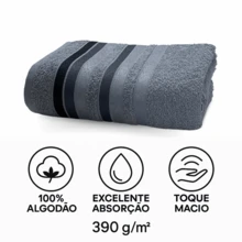 Bath Towel Set 4 Pieces 100% Cotton Thick Super Soft Terry Excellent Absorption New Premier Valletex - 黑色 - 查看 3