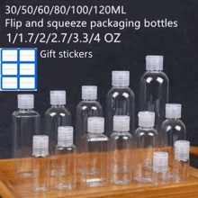 30ml/50ml/60ml Travel Bottles For Shampoo And Shower Gel, Flip-Top, Leakproof, Squeeze Container, 100ml/120ml Cosmetic Bottle, Reusable, , Family Essential