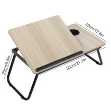 Lislark Klappbarer Laptop-Betttabletttisch, höhen- und winkelverstellbarer Laptop-Betttisch, Laptoptisch für Bett/Sofa/Sofasessel/Boden, Laptop - Aprikosenfarben - Übersicht 9