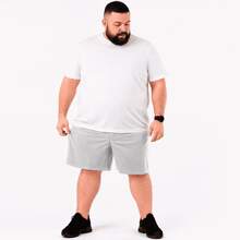 Tactel Plus Size Men's 3-Piece Bermuda Shorts - Sports Casual - 3 Ice - View 3