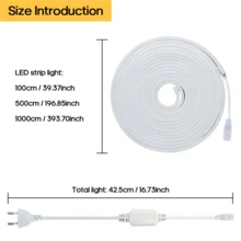1pc COB LED Light Strip, Suitable For Indoor/Outdoor Decoration, Kitchen, TV Backlight And Cabinet Lighting, 1m/5m/10m Indoor Neon Lighting, Applicable For Home, Commercial Spaces, Parties, Weddings, Cabinets, Ceilings, Landscape Decoration