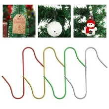 100 Pack Decorative Hooks Christmas Tree Decorative Hooks - Metal Wire Decorative Hooks For Hanging Christmas Tree Decorations, Christmas Hooks For Christmas Decoration Party Balls Home Decor Christmas Decorations Room Decor Winter