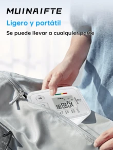 Tensiómetro digital automático de brazo color blanco con función de voz, monitor de presión arterial, dispositivo médico doméstico cuidado de la salud, tecnología avanzada precisa práctico para adultos mayores - Blanco - Ver 2