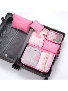 7pcs/6pcs/1pc Set Packing Cubes For Suitcases, Travel Luggage Packing Organizers, Shoe Bag, Clothing Underwear Bag, For Women & Man