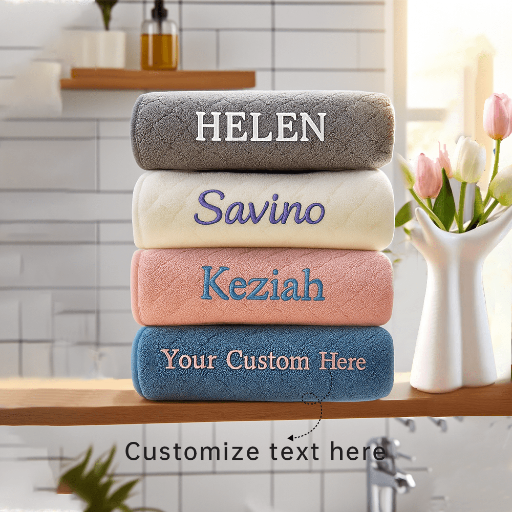 Toallas de baño bordadas a medida, toallas personalizadas/toallas de baño, toallas de baño personalizadas, juegos de toallas/toallas de baño personalizadas, toallas de baño bordadas, ornamentales, cómodas y transpirables para aniversarios, para el Día de San Valentín, para el Día de la Madre, para cumpleaños, para el Día del Padre, para graduaciones, para bodas, para inauguraciones de casa, multifuncionales, ornamentales, reutilizables, exquisitas, elegantes, de alta calidad, coloridas, modernas, personalizadas, únicas, regalos ideales para él, regalos ideales para ella, novio, papá, novia, mamá, familia, amigos, salón de té, hogar, jardín, oficina, para aniversarios, para el Día de San Valentín, para el Día de la Madre, para cumpleaños, para el Día del Padre, para graduaciones, para bodas, para inauguraciones de casa, toallas de ducha para salón de belleza, hotel, deportes, artículos esenciales para el hogar, toalla, cuidado de la piel, renovación otoñal del hogar