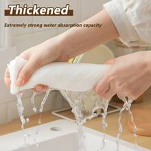 6pcs 30*30cm Oil-Free And Lint-Free Kitchen Dishcloth, Thickened Super Absorbent Dishcloth, Tablecloth, Hand Towel, Scouring Pad