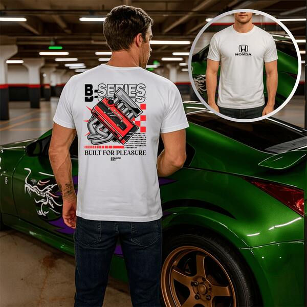 Camisa Motor B-series Vtec Corrida Carro Camiseta Streetwear Masculina 100% Algodão Premium Carros JDM