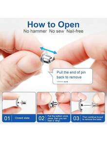 1 套闪亮翼形腰带扣，可调节金属合金夹适用于牛仔裤，可拆卸且无需钉子，高品质腰带，收紧扣，裤扣，领针，胸针专为女性设计，耐用时尚，可拆卸腰夹适用于牛仔裤、裙子、裤子和其他配饰，适合女学生或女士 - 銀色 - 查看 6