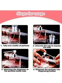 2/5/10/20件扩香漏斗化妆品泵分配器香水工具香水雾化器可填充瓶工具 - 無色 - 查看 3
