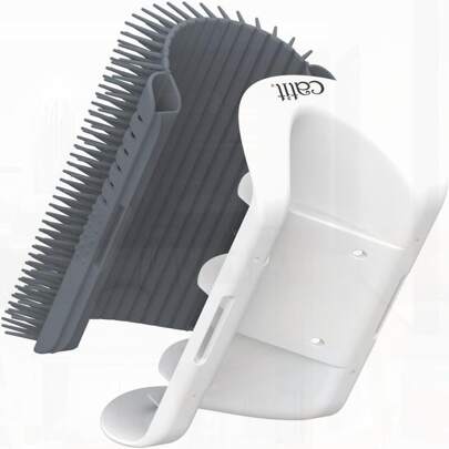 Self Groomer For Cats, Gray, Suitable For Self-Grooming, Made Of Certain Material (Not Specified), Great For Cats To Keep Clean.