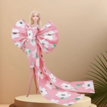 1 套时尚公主裙派对服装 11.8 英寸/30 厘米娃娃服装礼服娃娃裙配饰女孩玩具礼物（不包括娃娃）