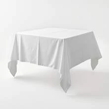 1Pc White Wrinkle-Resistant Polyester Tablecloth - Halloween Christmas Birthday Party Decor, White Table Cover For Outdoor Picnics, Weddings, Camping, Kitchen