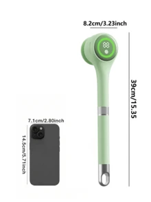 GENAI Electric Body Scrubber With Replaceable Heads, Long Handle, Powerful Motor & Gentle Bristles, Deep Cleansing & Exfoliating Brush For All Skin Types