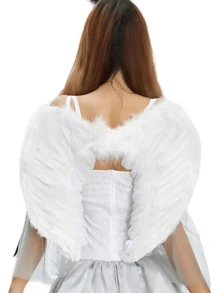 1pc Fashionable Unique Angel Feather Wings For Masquerade Party, Suitable For Stage Performance, Party Festival Celebration, Halloween Costume - Multicolor - View 4