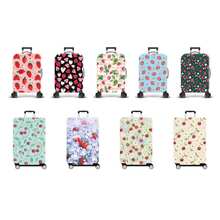草莓印花系列行李箱保护套,旅行配件,适用于商务旅行、度假、旅行、行李托运、返校,为您的行李箱增添色彩。适用于20-28英寸的箱子。学校用品包,学校用品 - 彩色 - 查看 2