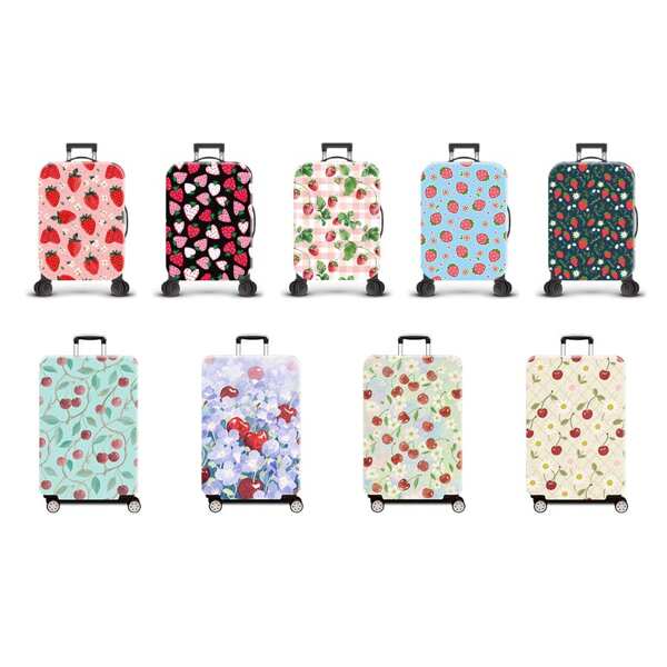Strawberry, Printed Pattern Series, Suitcase Protective Cover, Travel Accessories, Suitable For Business, Business Trips, Vacations, Travel, Luggage Check-In, Back To School, Add Color To Your Suitcase. Suitable For 20-28 Inch Boxes. Bag For School School Accessories School Stuff