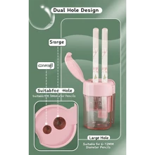 晨光双孔卷笔刀削屑盒装1个，轻松旋转卷笔刀，便携式学生卷笔刀，木质杆铅笔刀APS912D4，小巧方便携带，适合学生和办公室用户，返校用品