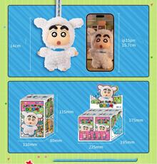 Miniso TOPTOY蜡笔小新换装派对系列盲盒PVC毛绒公仔可爱生日礼物 - 彩色 - 查看 11