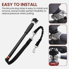 Lead Holder Spacer Expander Flexible Bike Holder Bike Leash Dog Biker Dog Leash - Black - View 3