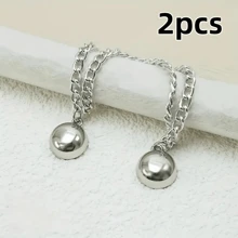 2/4/6/8/10pcs Multi-Functional Magnetic Clips, New Magnetic Clips, Strong Magnetic Scarf Clips With Chain, Shirt Clips, Fashion Accessories For Tightening T-Shirt Hem, Neckline Hem And Pant Hem, Halloween Decor