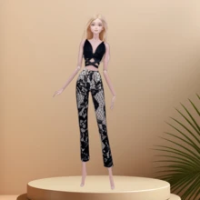 1 套时尚公主裙派对服装 11.8 英寸/30 厘米娃娃服装礼服娃娃裙配饰女孩玩具礼物（不包括娃娃）