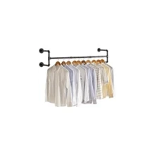8TH-ST  Industrial Pipe Clothes Rack, 50 Inch Wall Mounted Clothing Rack, Space-Saving Hanging Closet Rod, Heavy Duty Multi-Purpose Garment Rack For Closet And Laundry Room(4 Bases), White TYJ002W - trắng - Xem 6