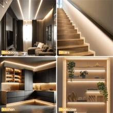 1pc COB LED Light Strip, Suitable For Indoor/Outdoor Decoration, Kitchen, TV Backlight And Cabinet Lighting, 1m/5m/10m Indoor Neon Lighting, Applicable For Home, Commercial Spaces, Parties, Weddings, Cabinets, Ceilings, Landscape Decoration