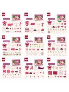 Diary Simulation: Home, Bakery, Store, Supermarket, Cardboard House, Dollhouse Scene, Mini Toy - Multicolor - View 3