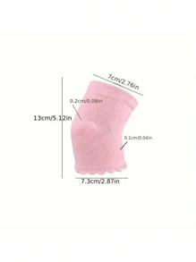2件装护肘保湿套肘部凝胶覆盖脚跟袜肘套护肘适用于SPA保湿干裂皮肤护理 - 粉色 - 查看 10