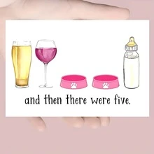 1pc Funny New Family Member Congratulations Card Cute BabyShower Card For New Mom Dad Parents, Couple Greeting Card, And Then There Were Four - For Birthday, Baptism - For New Parents & Friends - Perfect Gift For BabyShower - Multicolor - View 10