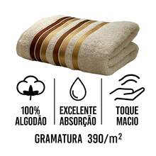 Bath Towel Set 4 Pieces 100% Cotton Thick Super Soft Terry Excellent Absorption New Premier Valletex - Krem - View 3