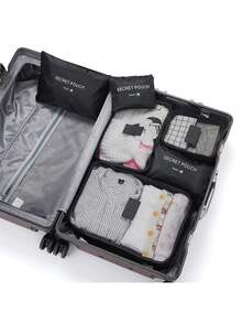 7pcs/6pcs/1pc Set Packing Cubes For Suitcases, Travel Luggage Packing Organizers, Shoe Bag, Clothing Underwear Bag, For Women & Man