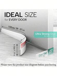 1 Piece Under Door Draft Guard - Under Door Premium Door Sweep/Weather Strip Door Seal Bedroom Door Seam Wind Guard Warmth And Insect Resistant Soundproof Seal (Save Energy - Quick And Easy Installation) Door Strips Ideal For Keeping The Cold Out - Multicolor - View 5