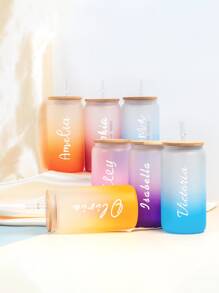 个性化亚克力吸管杯，理想的婚礼新娘礼物、生日和节日礼物 - 多色 - 查看 6